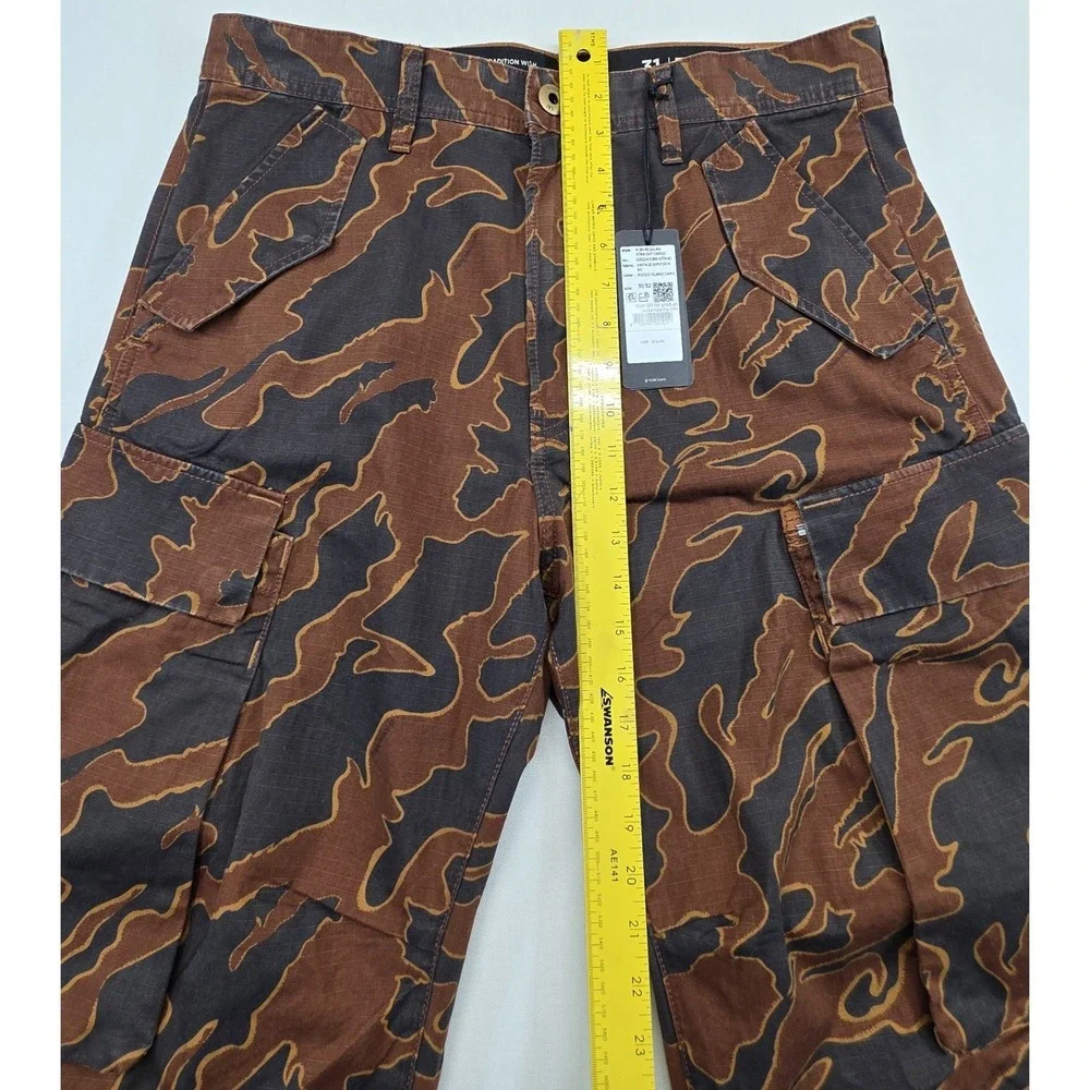 G‑Star‎ RAW 3301 Cargo Pants 31x32 Rodeo Island Camo Ripstop NWT $210 Straight